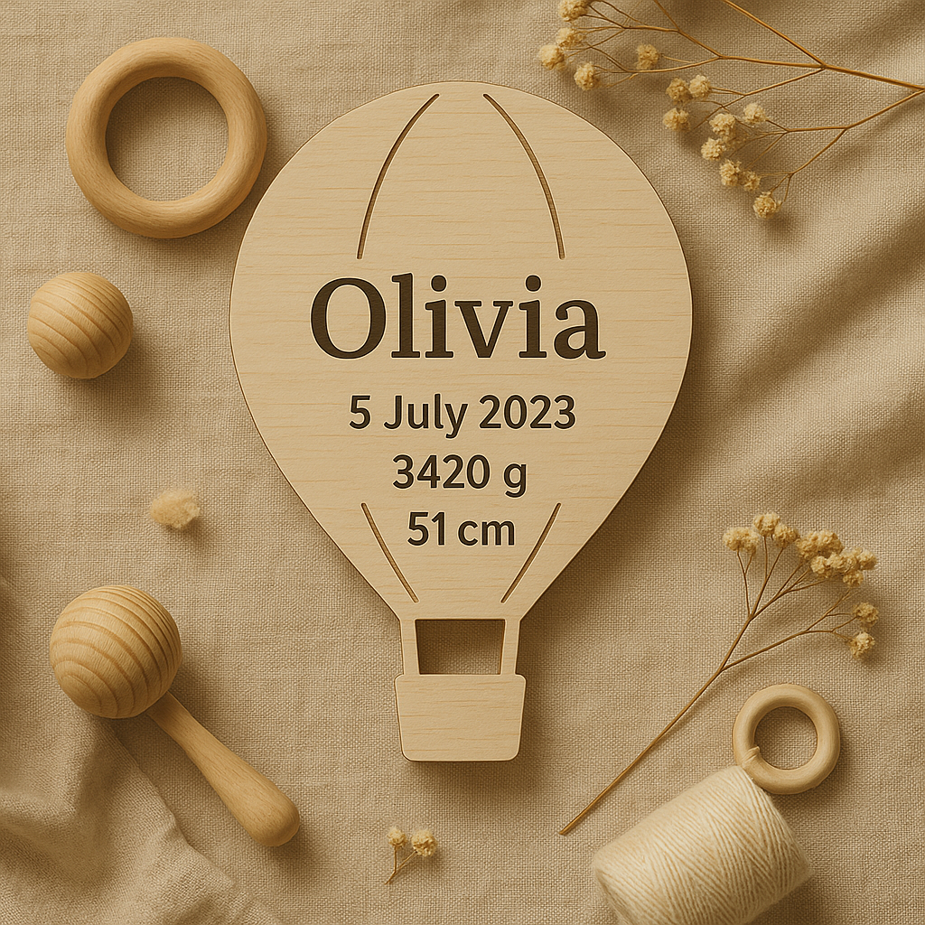 Custom Wooden Baby Announcement & Milestone Disks