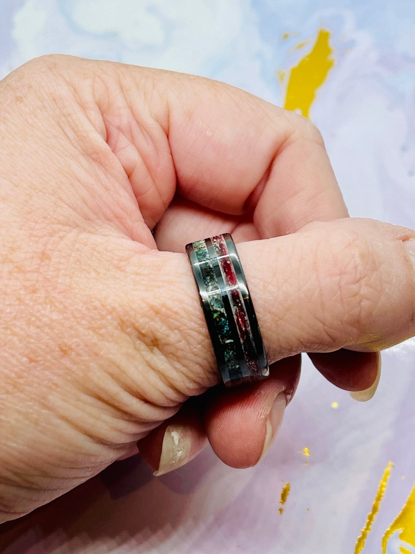 Ceramic Ring Base - Black - Today Tomorrow & Always|DNA Keepsakes|Breastmilk - Hair - Ashes - Embryos| Laser Keepsakes