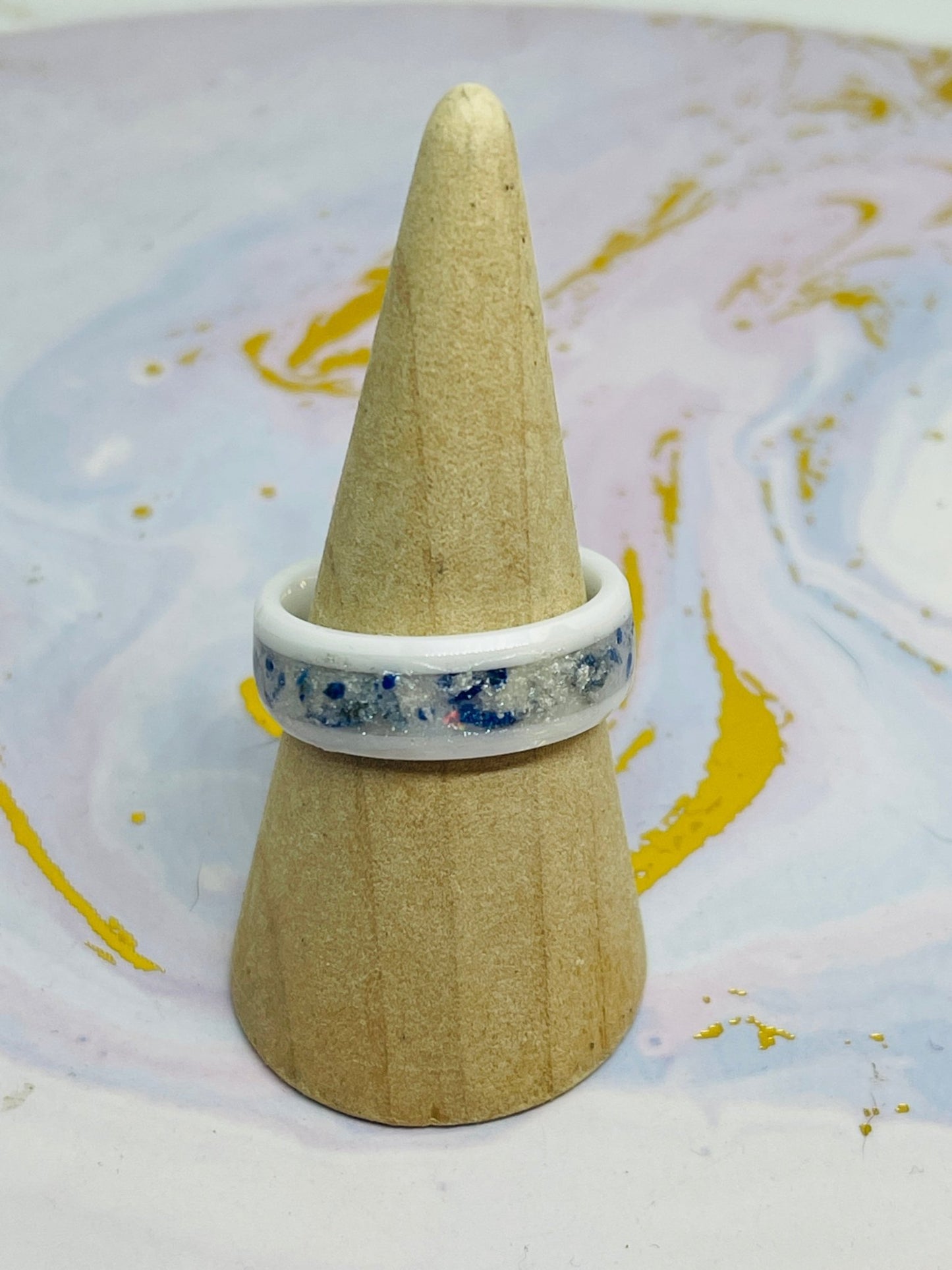 Ceramic Ring Base - White - Today Tomorrow & Always|DNA Keepsakes|Breastmilk - Hair - Ashes - Embryos| Laser Keepsakes