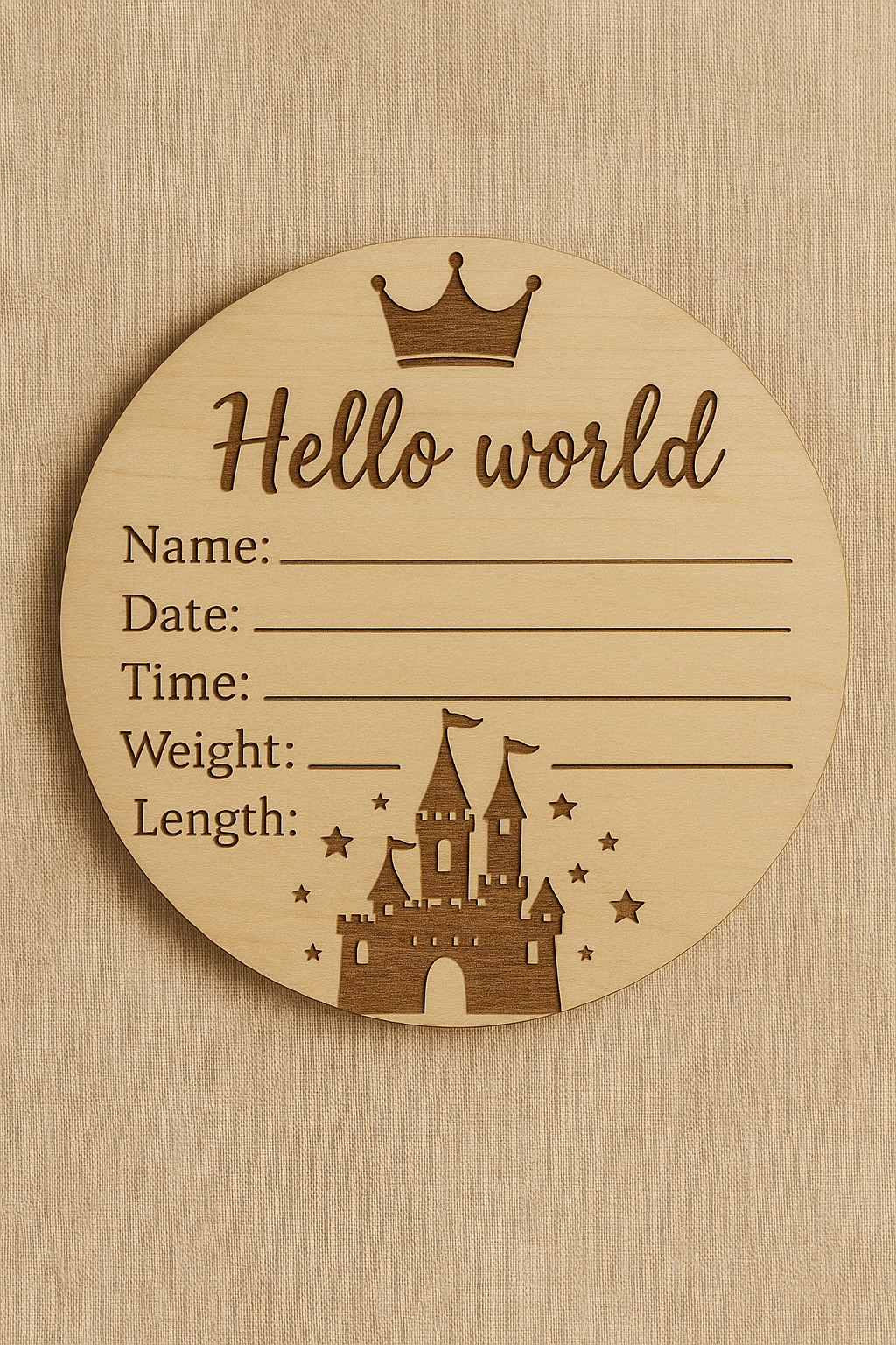 Custom Wooden Baby Announcement & Milestone Disks