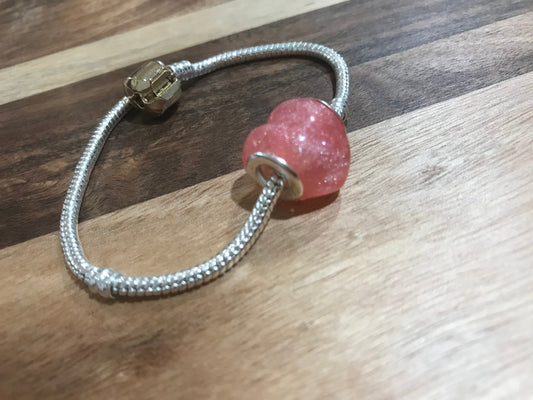 Heart bead - Today Tomorrow & Always|DNA Keepsakes|Breastmilk - Hair - Ashes - Embryos| Laser Keepsakes