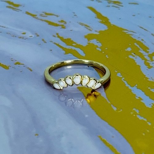 Lilly - Ann Ring - gold, breastmilk ring,