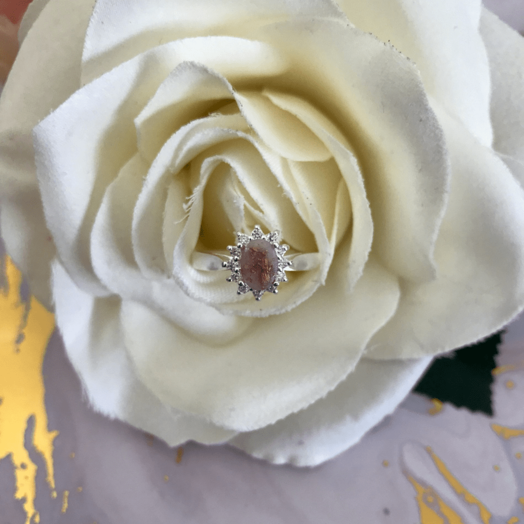 Loveburst Ring - Today Tomorrow & Always|DNA Keepsakes|Breastmilk - Hair - Ashes - Embryos| Laser Keepsakes
