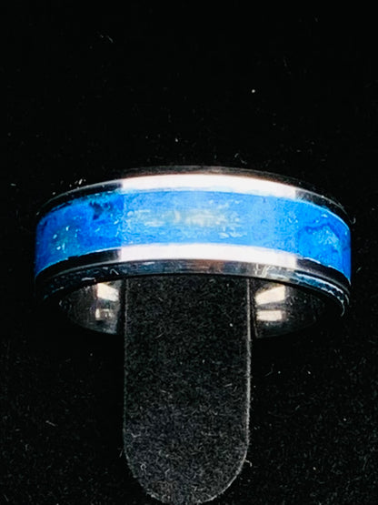 Cobalt chrome ring base – shiny lightweight wedding band customisable with engraving and DNA inclusions