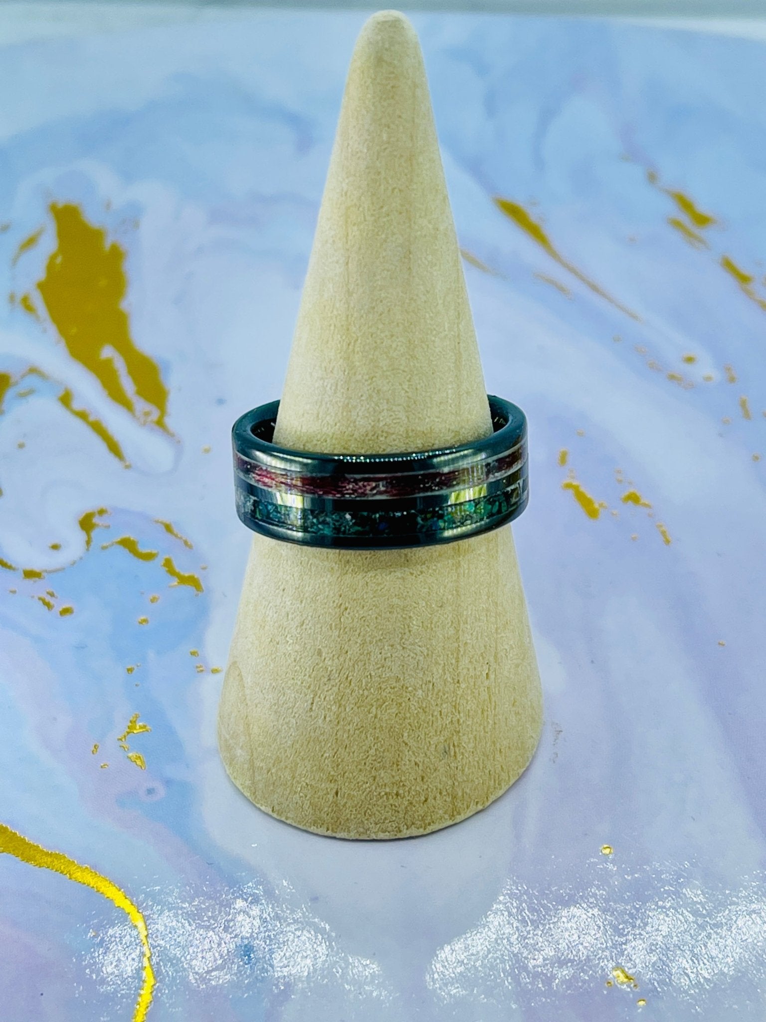 Ceramic Ring Base - Black - Today Tomorrow & Always|DNA Keepsakes|Breastmilk - Hair - Ashes - Embryos| Laser Keepsakes