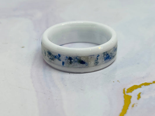 Ceramic Ring Base - White - Today Tomorrow & Always|DNA Keepsakes|Breastmilk - Hair - Ashes - Embryos| Laser Keepsakes