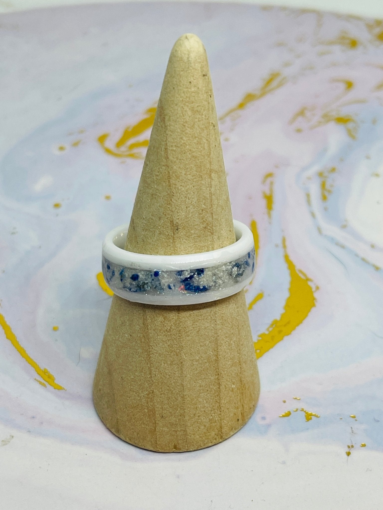 Ceramic Ring Base - White - Today Tomorrow & Always|DNA Keepsakes|Breastmilk - Hair - Ashes - Embryos| Laser Keepsakes
