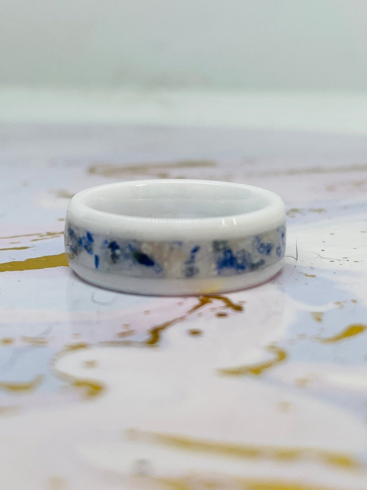 Ceramic Ring Base - White - Today Tomorrow & Always|DNA Keepsakes|Breastmilk - Hair - Ashes - Embryos| Laser Keepsakes
