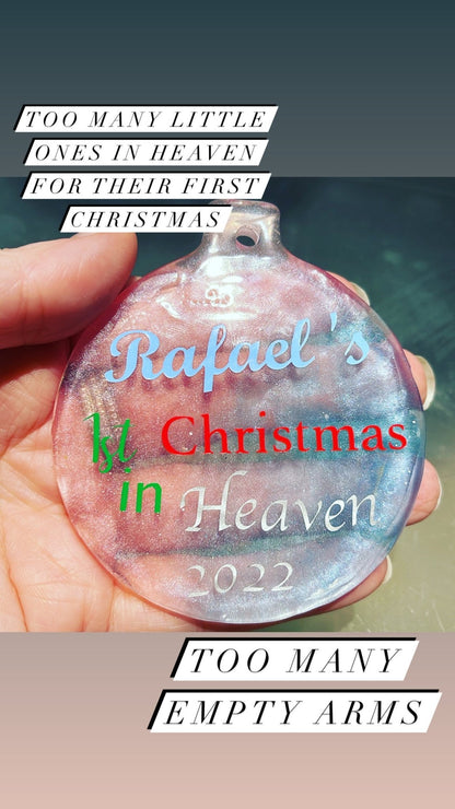 Personalised Christmas bauble – custom ornament with DNA inclusions for holiday keepsake or memorial