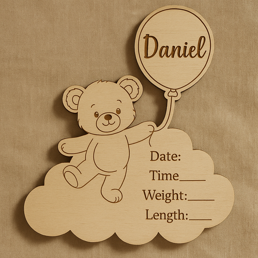 Custom Wooden Baby Announcement & Milestone Disks