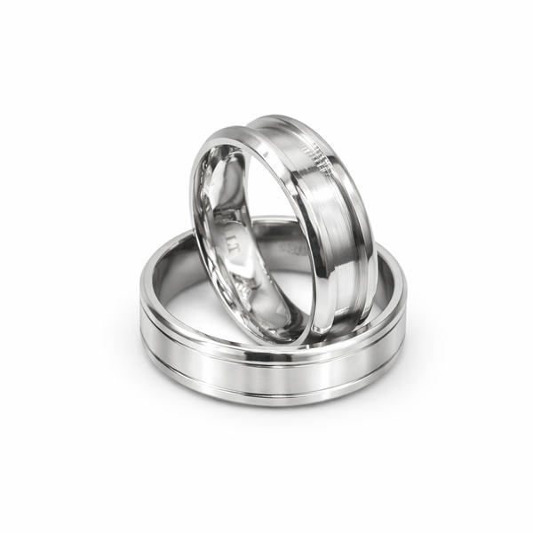 Cobalt Chrome Ring Base – Shiny Lightweight Wedding Band & Keepsake
