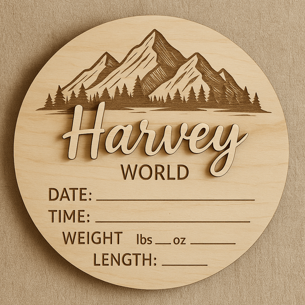 Custom Wooden Baby Announcement & Milestone Disks - Today Tomorrow & Always|DNA Keepsakes|Breastmilk - Hair - Ashes - Embryos| Laser Keepsakes