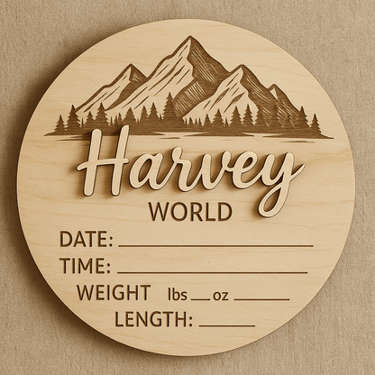 Custom Wooden Baby Announcement & Milestone Disks - Today Tomorrow & Always|DNA Keepsakes|Breastmilk - Hair - Ashes - Embryos| Laser Keepsakes