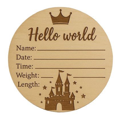 Custom Wooden Baby Announcement & Milestone Disks - Today Tomorrow & Always|DNA Keepsakes|Breastmilk - Hair - Ashes - Embryos| Laser Keepsakes