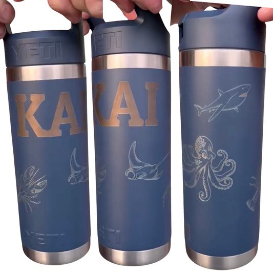 Personalised Engraved Drink Bottle – Custom Name, Date or Message