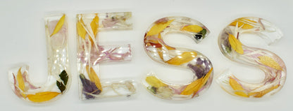 Custom keepsake letters – personalised display letters with inclusions like ashes, hair, breastmilk pregnancy tests