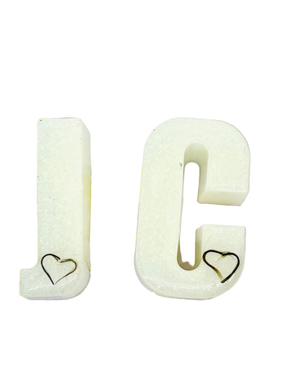 Custom keepsake letters – personalised display letters with inclusions like ashes, hair, breastmilk pregnancy tests