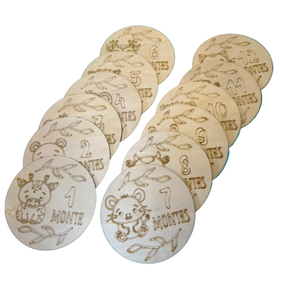 Jungle milestone disks for baby's first year 