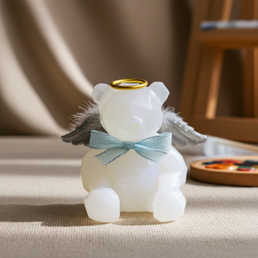 Angel Bear Keepsake – Memorial Teddy with Halo & Wings
