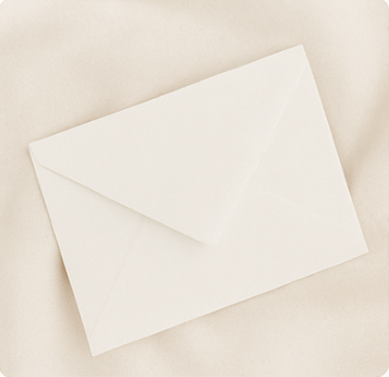 White envelope on a beige background. Today Tomorrow & Always   tta