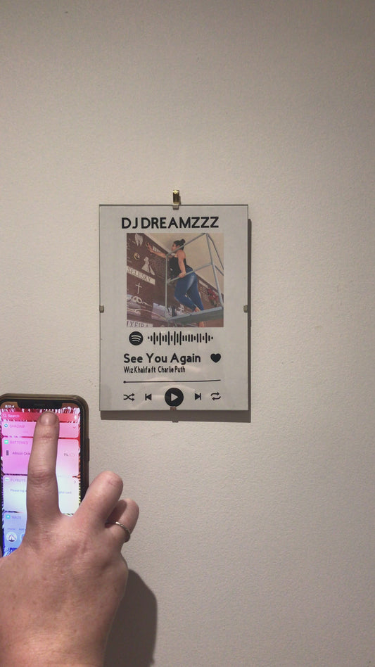 Personalised Song Photo Frame – Custom Music Memory Keepsake