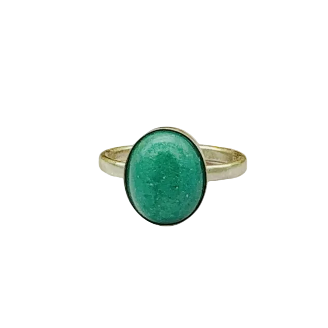 Oval Ring  with green stone. Today Tomorrow Always Keepsakes