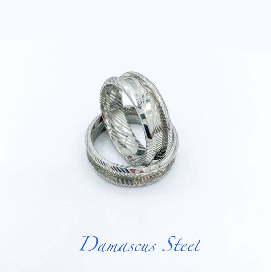 Damascus Steel Ring Base - Today Tomorrow & Always|DNA Keepsakes|Breastmilk - Hair - Ashes - Embryos| Laser Keepsakes