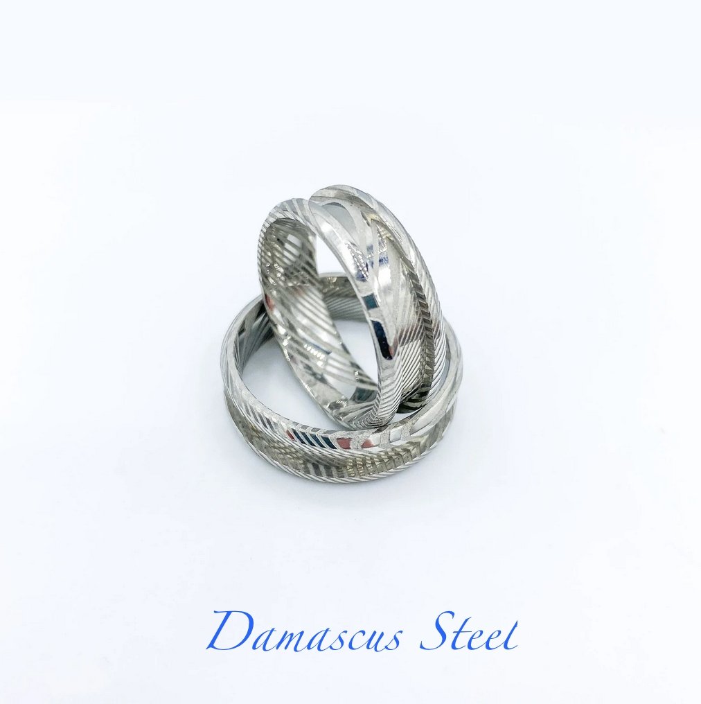 Damascus Steel Ring Base - Today Tomorrow Always Keepsakes