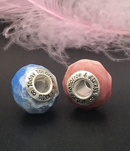 Honeycomb European Bead - Today Tomorrow & Always|DNA Keepsakes|Breastmilk - Hair - Ashes - Embryos| Laser Keepsakes