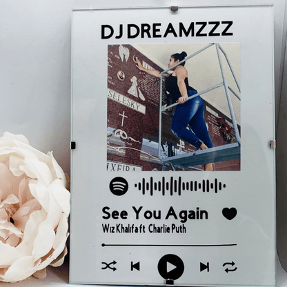 Personalised song photo frame – custom music keepsake gift in small or large size | Today Tomorrow & Always