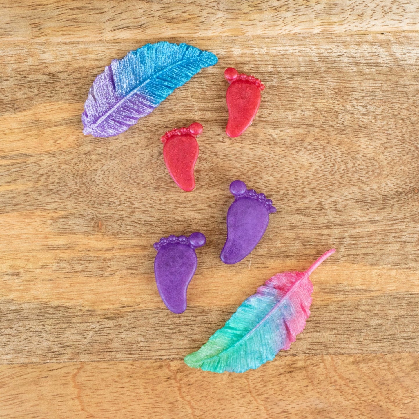 Pitter Patter Footsteps Set - Today Tomorrow & Always|DNA Keepsakes|Breastmilk - Hair - Ashes - Embryos| Laser Keepsakes