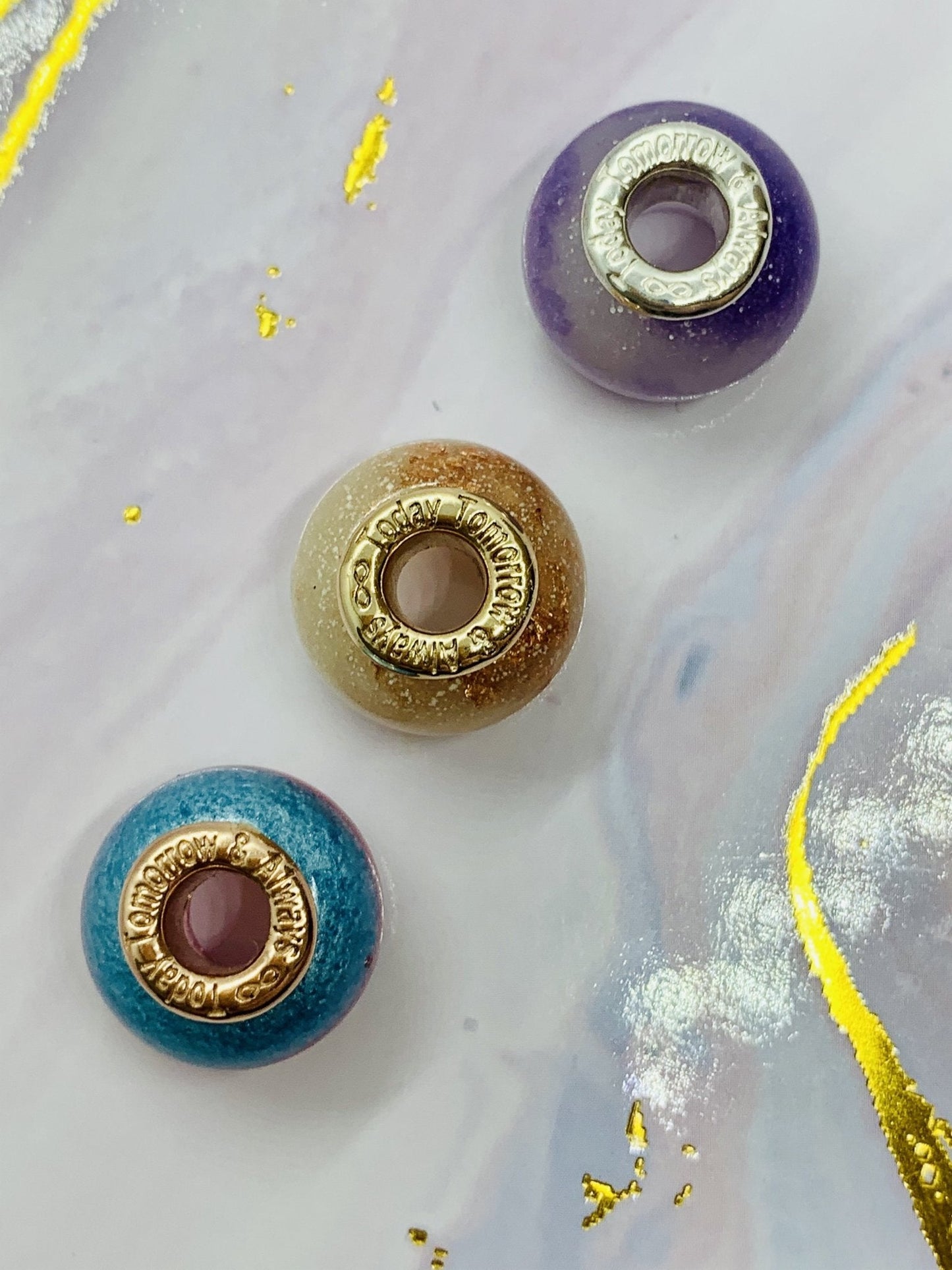 Smooth European Bead - Today Tomorrow & Always|DNA Keepsakes|Breastmilk - Hair - Ashes - Embryos| Laser Keepsakes