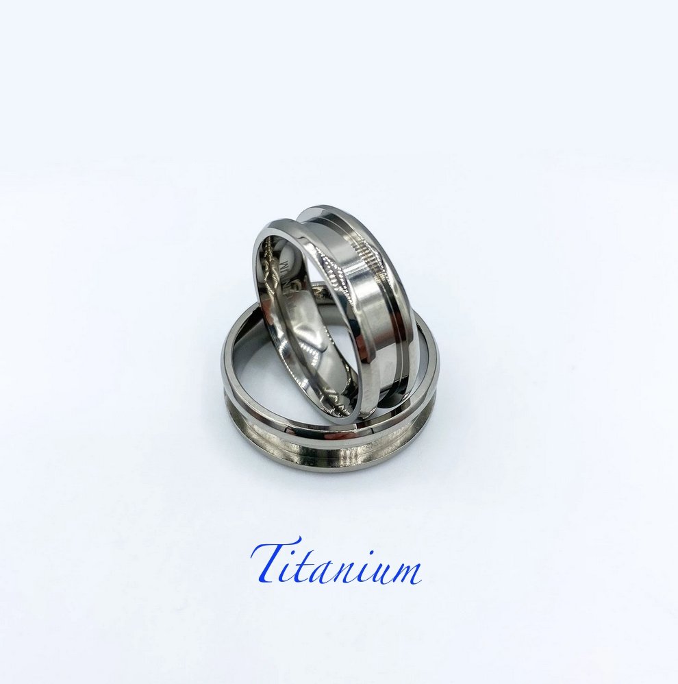 Titanium wedding band base – lightweight durable ring customisable with engraving or DNA inclusions